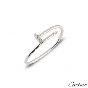 Cartier White Gold Diamond Juste Un Clou Bracelet Size 16 B6048716